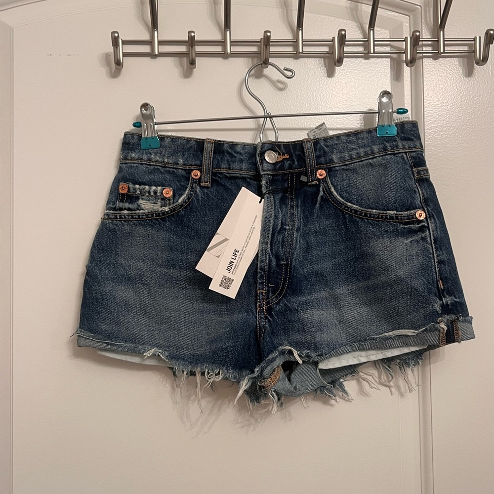 Zara Denim Blue Women's Shorts